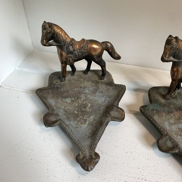 Vintage Copper Horse Ashtrays Set of 2 - Picture 4 of 11